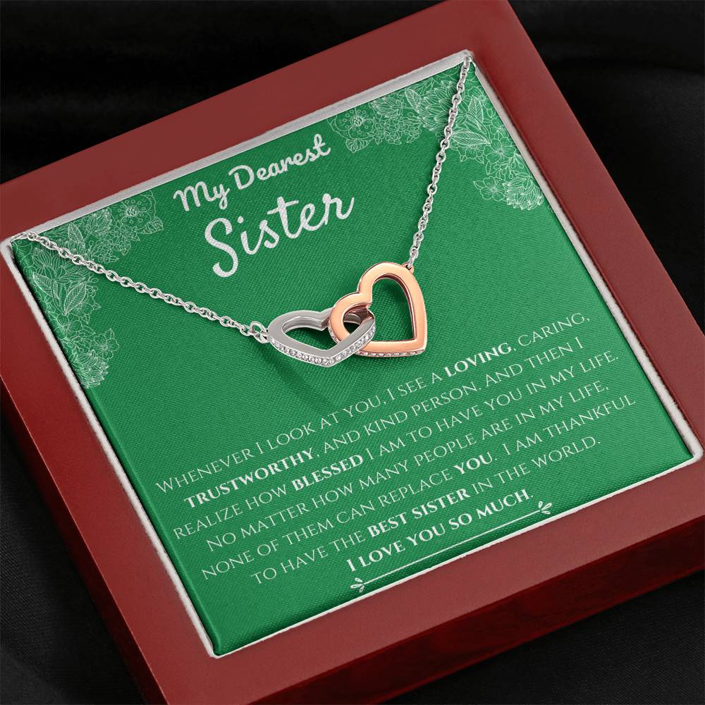 My Dearest Sister Hearts Necklace