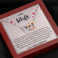 To My Wife Interlocking Hearts Strings Necklace