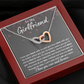 To My Girlfriend Heart Interlocking Hearts Necklace