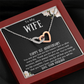 To My Wife 1st Anniversary Interlocking Hearts Necklace