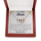 To My Caring Mom From Son Interlocking Hearts Necklace