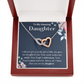 To My Amazing Daughter Interlocking Hearts Necklace