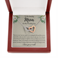 To My Amazing Mom On My Wedding Day Interlocking Hearts Necklace