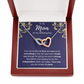 To My Mom On My Wedding Day Interlocking Hearts Necklace