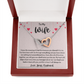 To My Wife Interlocking Hearts Strings Necklace