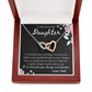 To My Beautiful Daughter Interlocking Hearts Necklace