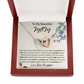 To My Beautiful Mom from Your Daughter Interlocking Hearts Necklace