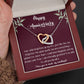 Happy Anniversary to Wife Interlocking Hearts Necklace