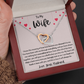 To My Wife Interlocking Hearts Strings Necklace