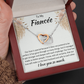 To My Fiancee Interlocking Hearts Necklace
