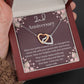 2nd Anniversary Interlocking Hearts Necklace