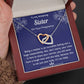 To My Amazing Sister Pregnancy Interlocking Hearts Necklace