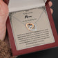 To My Mom On My Wedding Day Interlocking Hearts Necklace