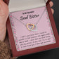 To My Dearest Soul Sister Interlocking Hearts Necklace