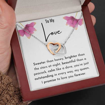 To My Love Interlocking Hearts Necklace