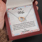 To My Wife Interlocking Hearts Necklace