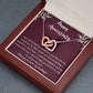 Happy Anniversary to Wife Interlocking Hearts Necklace