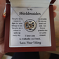 To My Shieldmaiden Interlocking Hearts Necklace