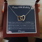 Happy 60th Birthday Interlocking Hearts Necklace