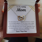 To My Caring Mom From Son Interlocking Hearts Necklace