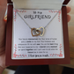 To My Girlfriend Border Interlocking Hearts Necklace