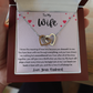 To My Wife Interlocking Hearts Strings Necklace