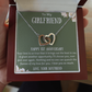 Happy 1st Anniversary To My Girlfriend from Boyfriend Interlocking Hearts Necklace