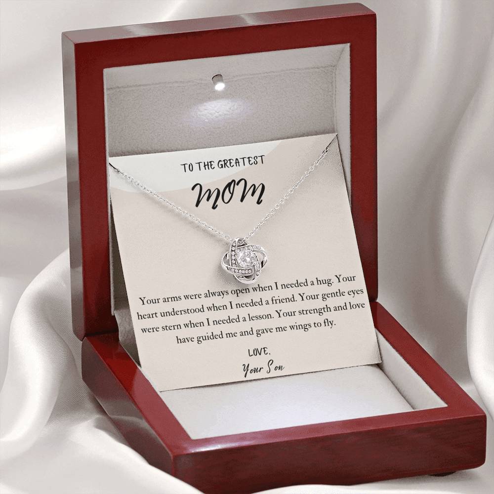 To The Greatest Mom Love Knot Necklace