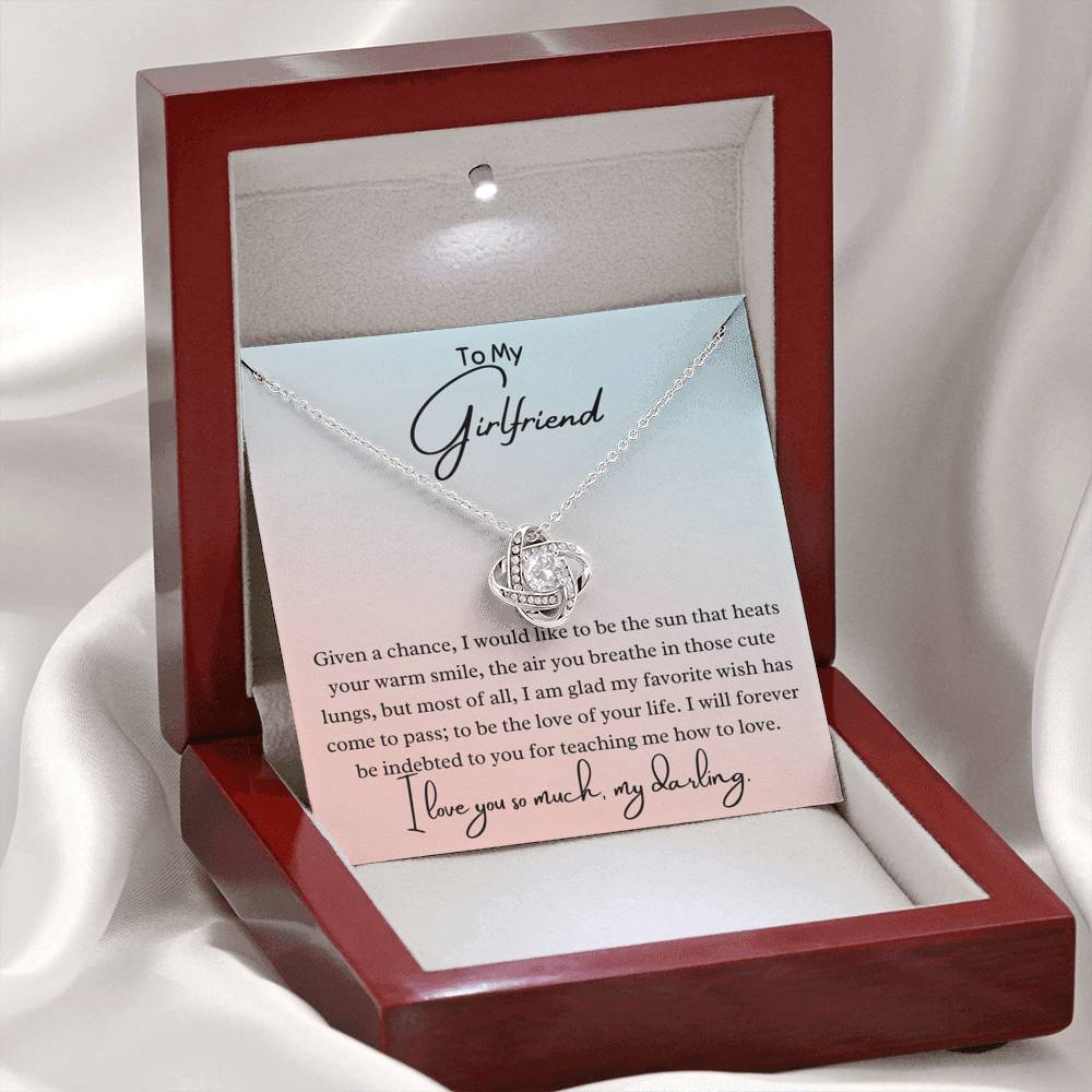 To My Girlfriend Love Knot Necklace