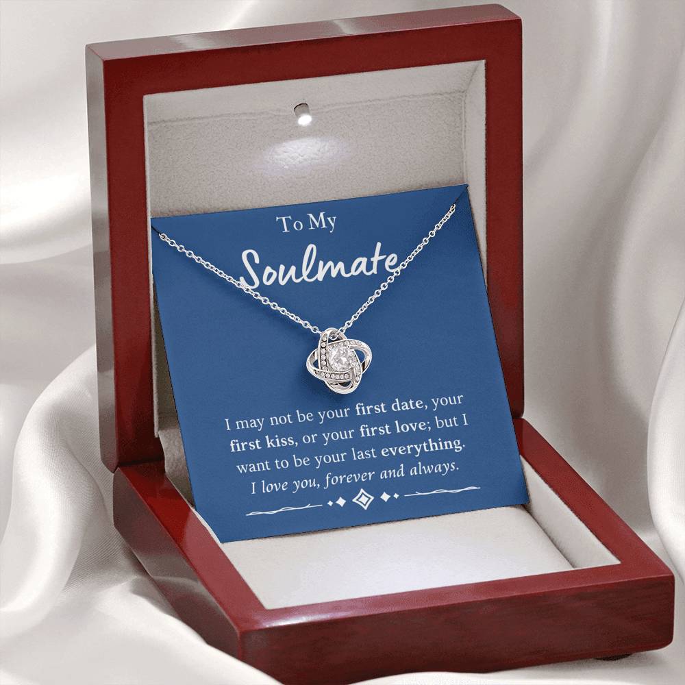 To My Soulmate Love Knot Necklace