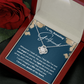 To My Amazing Girlfriend Queen of My Heart Love Knot Necklace