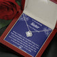 To My Amazing Sister Pregnancy Love Knot Necklace