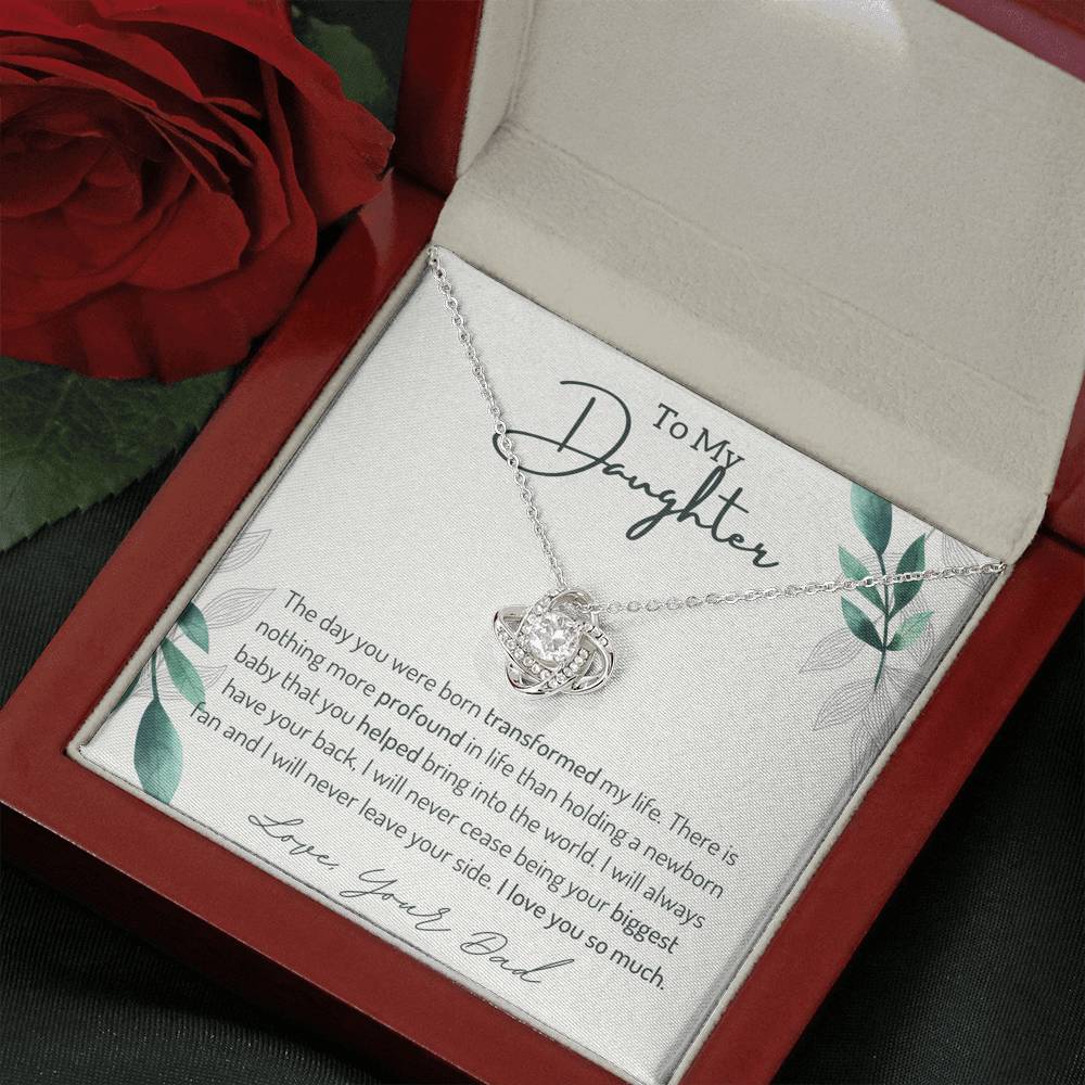 To My Daughter Love Knot Necklace from Dad