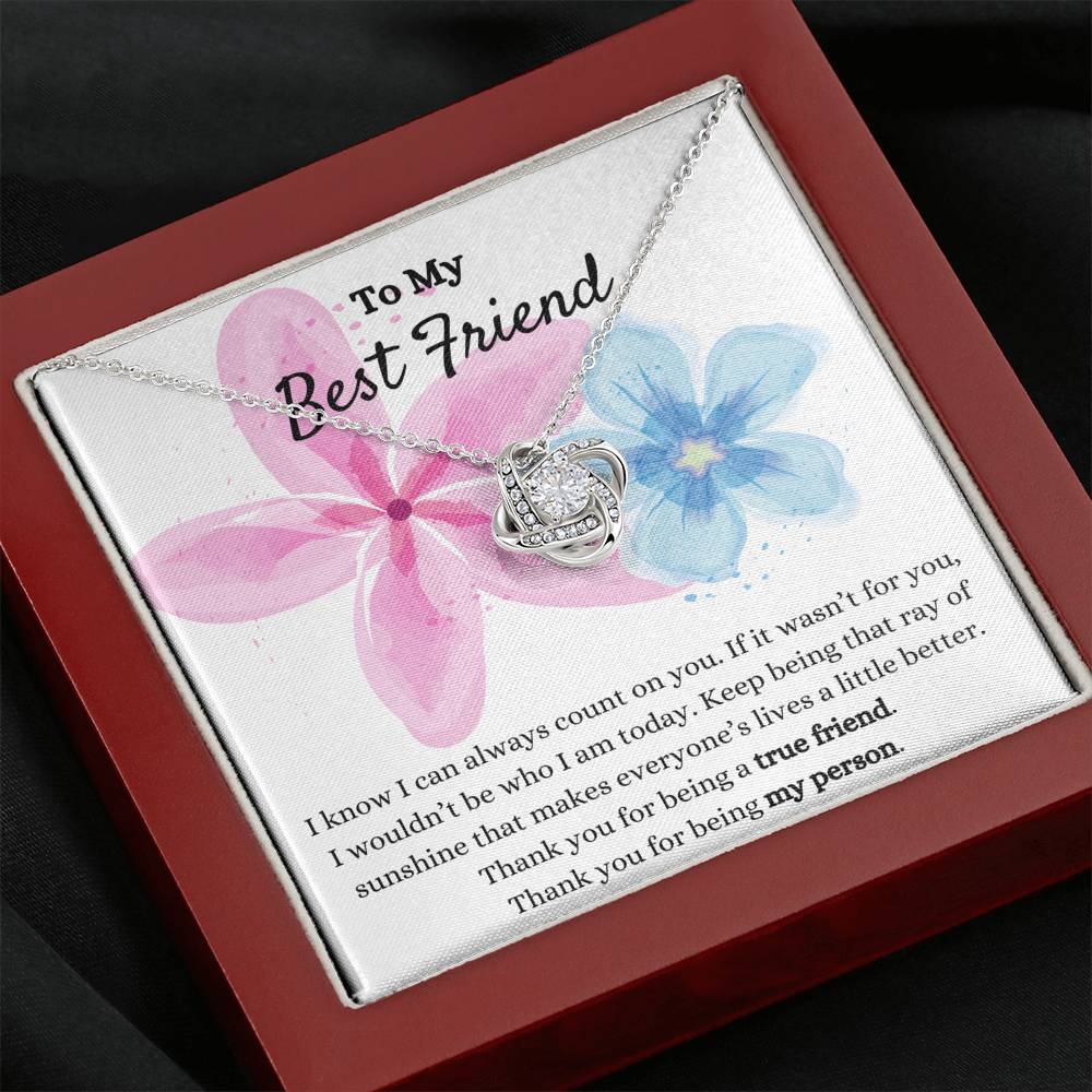 To My Best Friend Knot Necklace