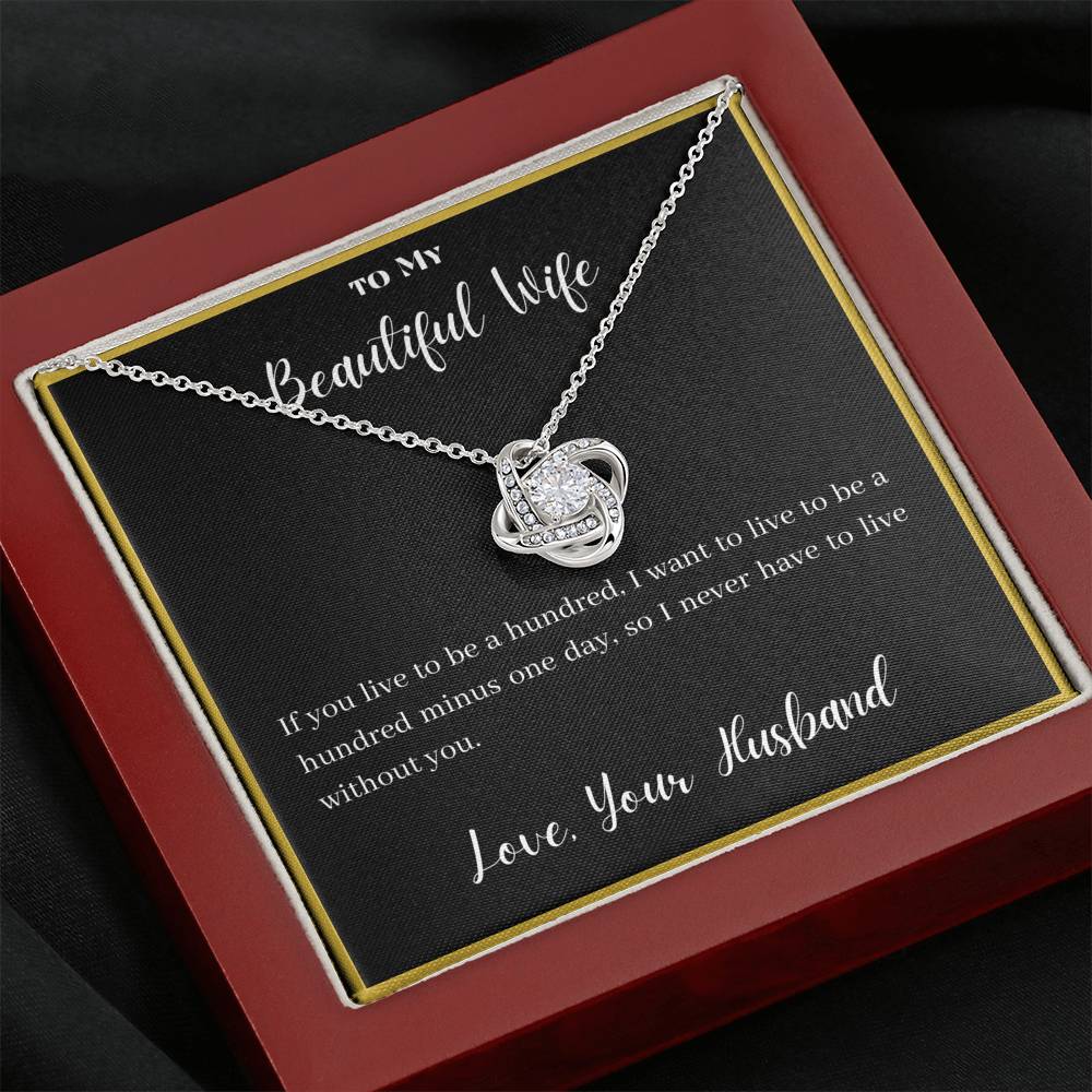 To My Beautiful Wife Necklace Gift