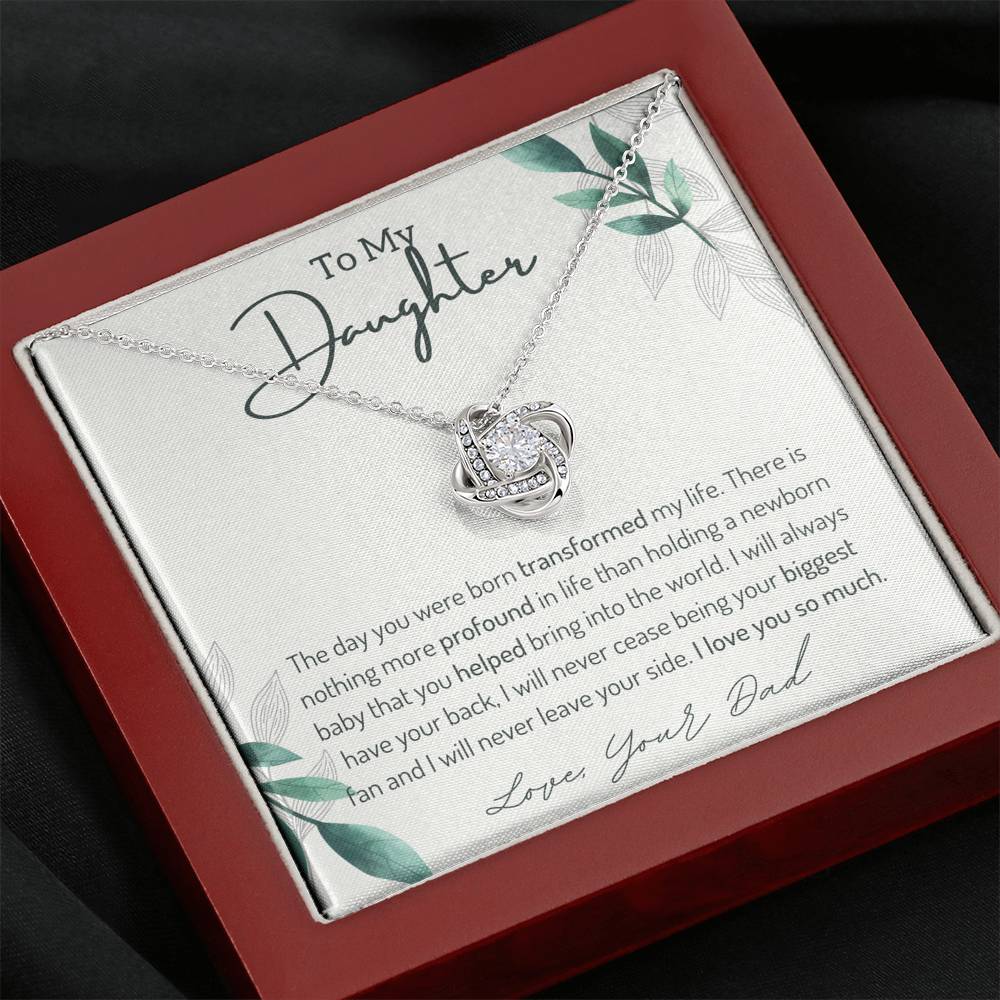 To My Daughter Love Knot Necklace from Dad