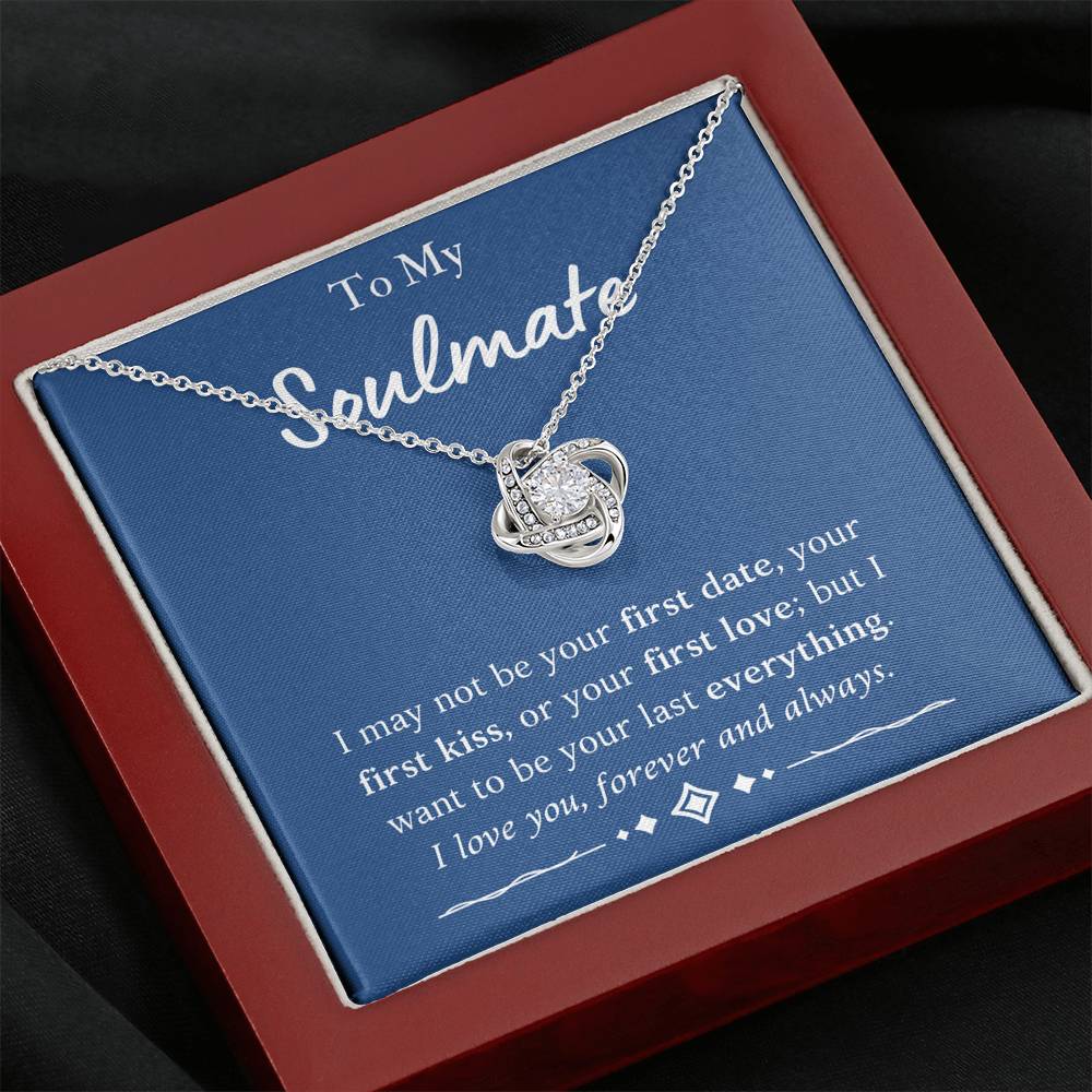 To My Soulmate Love Knot Necklace