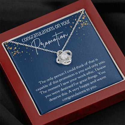 Congratulations On Your Promotion Love Knot Necklace