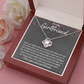 To My Girlfriend Heart Love Knot Necklace