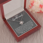 To My Girlfriend Heart Love Knot Necklace