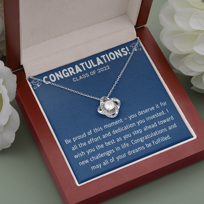 Congratulations Class of 2022 Love Knot Necklace