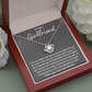 To My Girlfriend Heart Love Knot Necklace