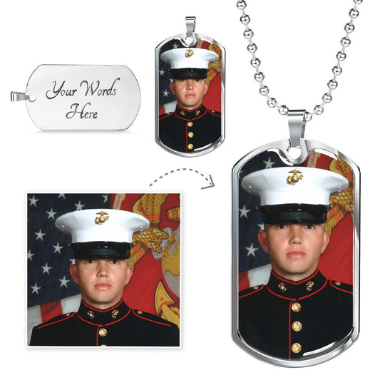 Custom Engravable Photo Necklace Dog-Tag